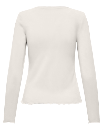 Only - ONLVirro O Neck L/S Bluse - Egret